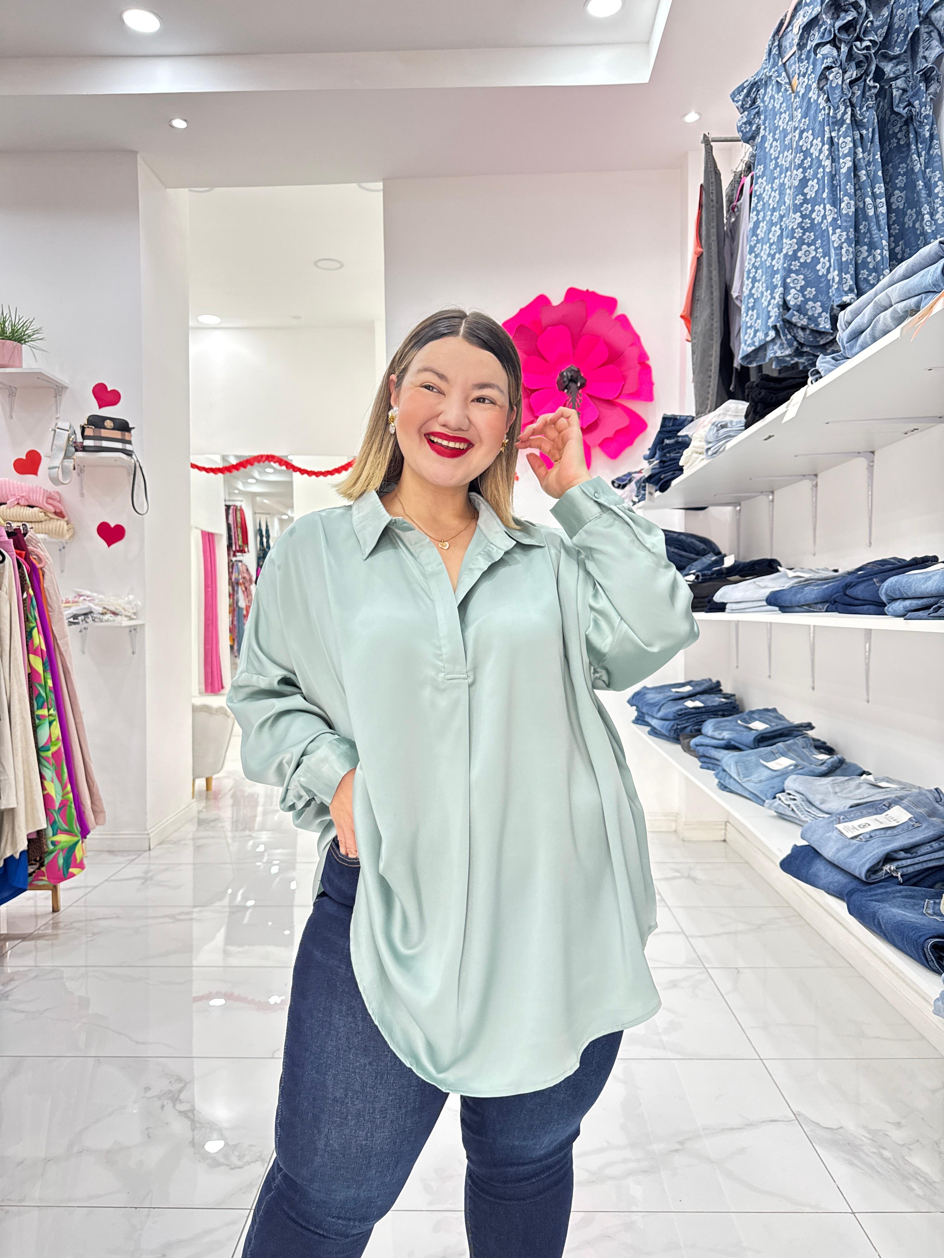 Camisera satinada Camila