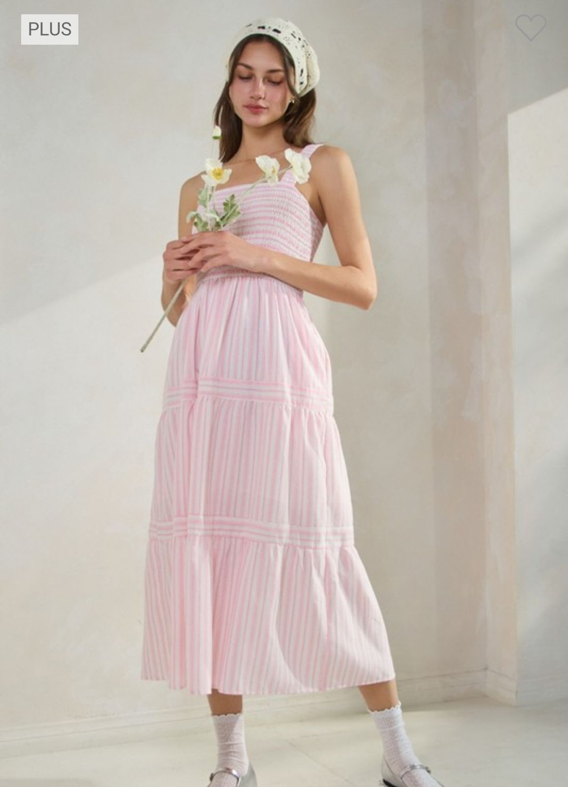 Vestido Midi Rosa Nube