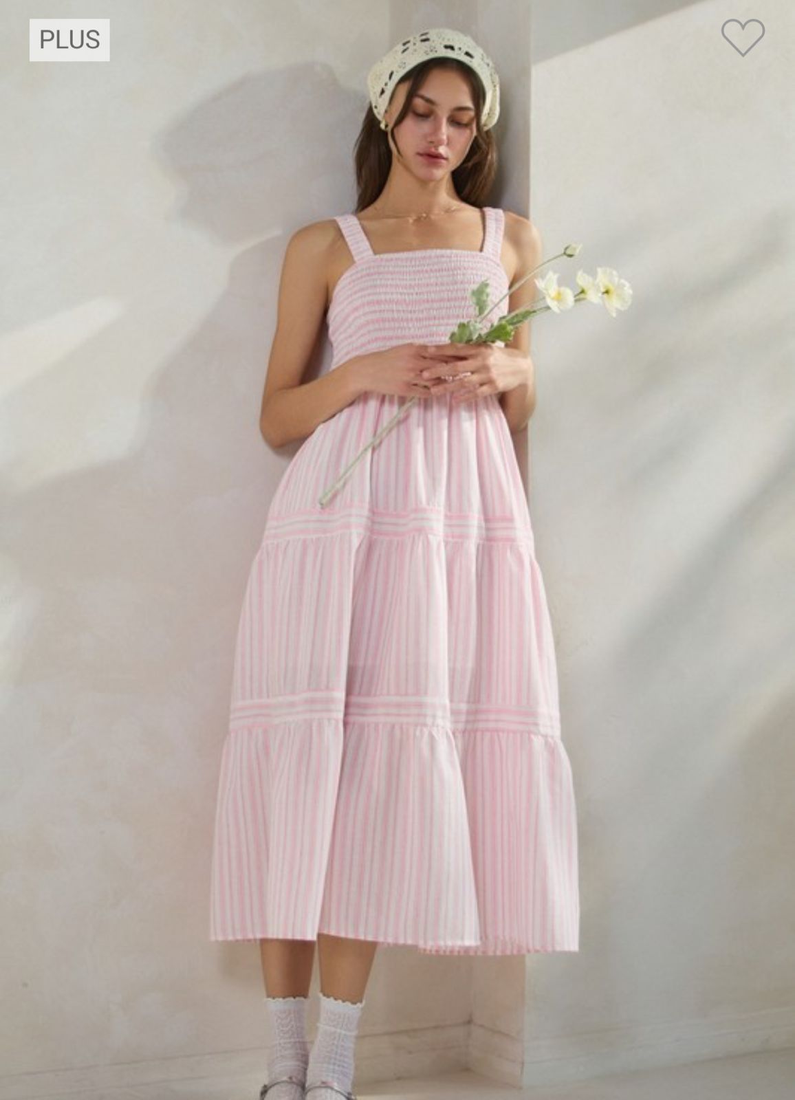 Vestido Midi Rosa Nube