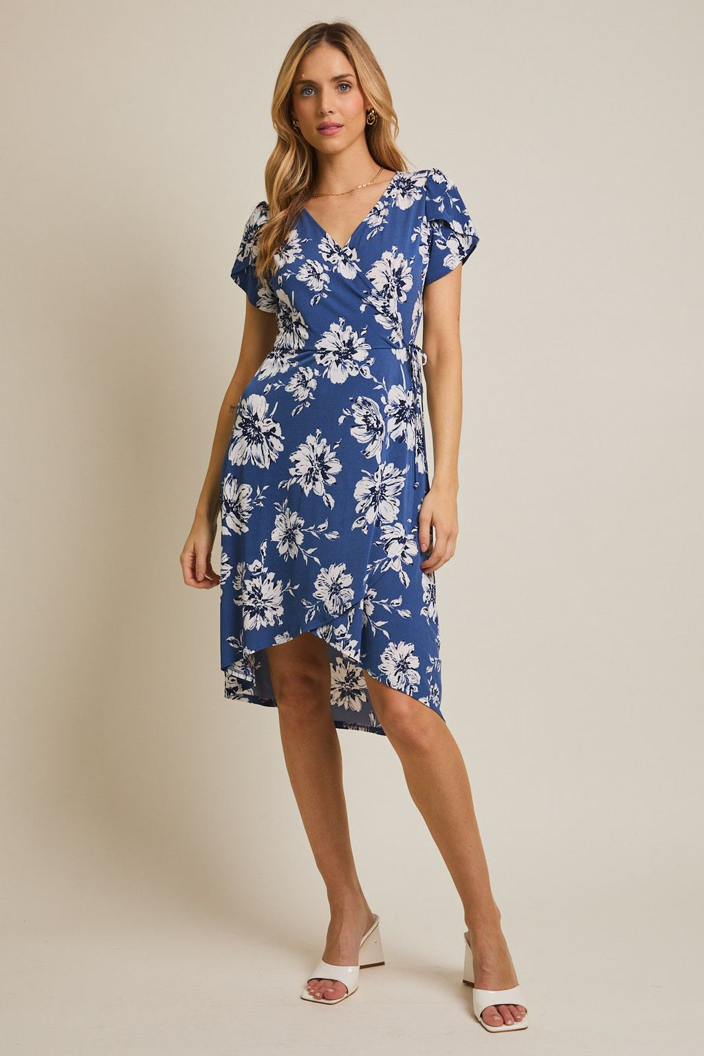 Vestido wrap Aurora Azul
