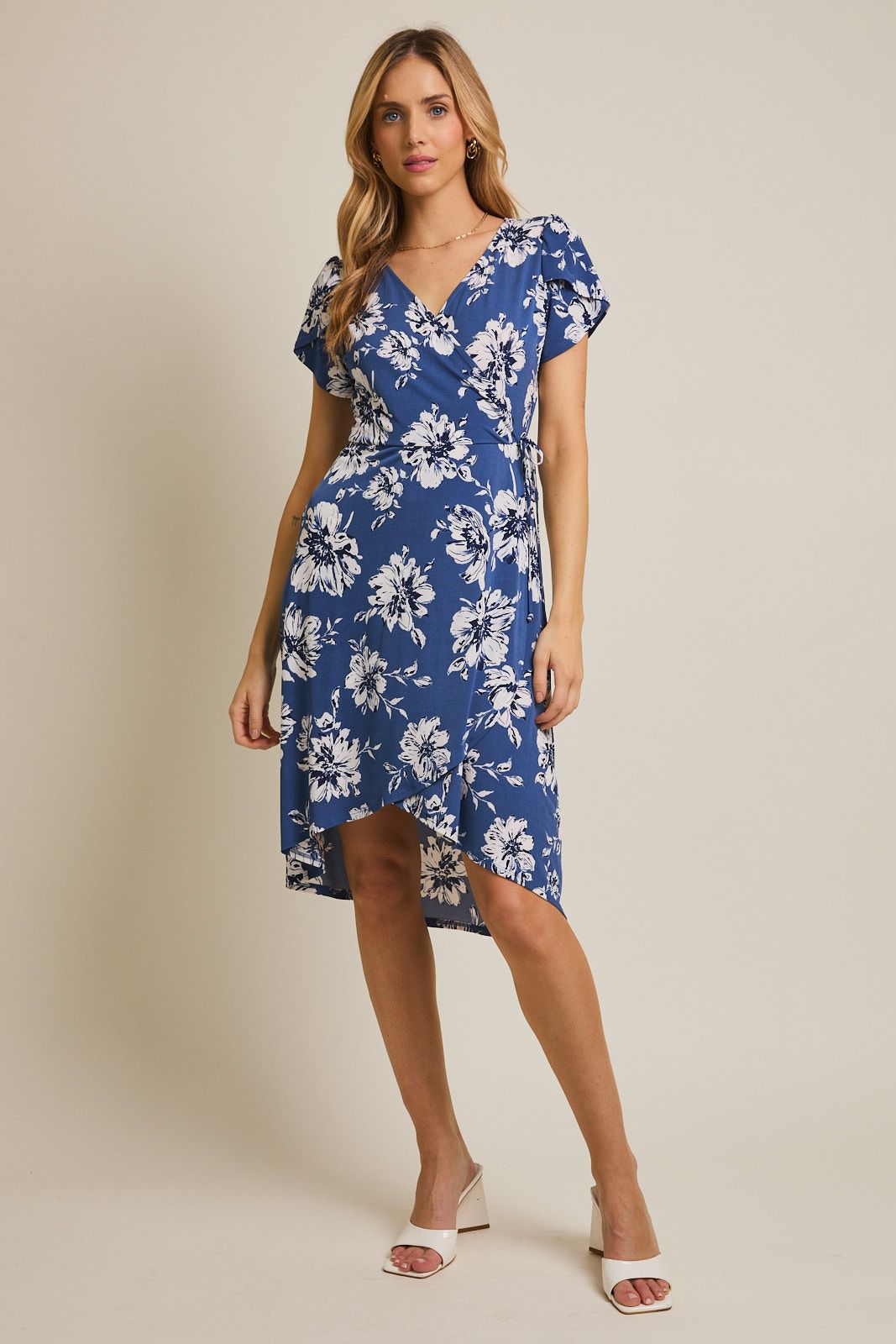 Vestido wrap Aurora Azul