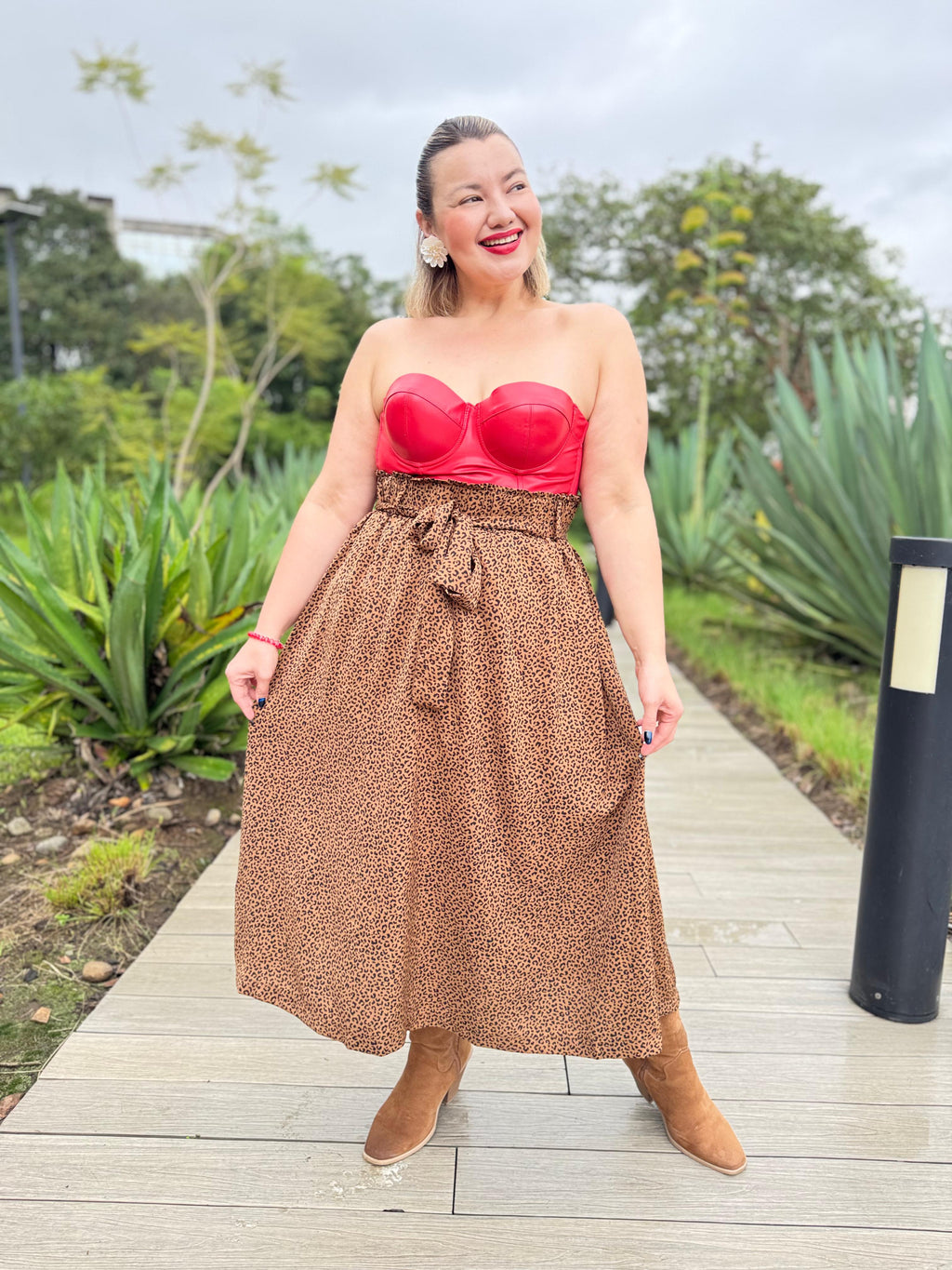 Maxi Falda Animal Print Lina